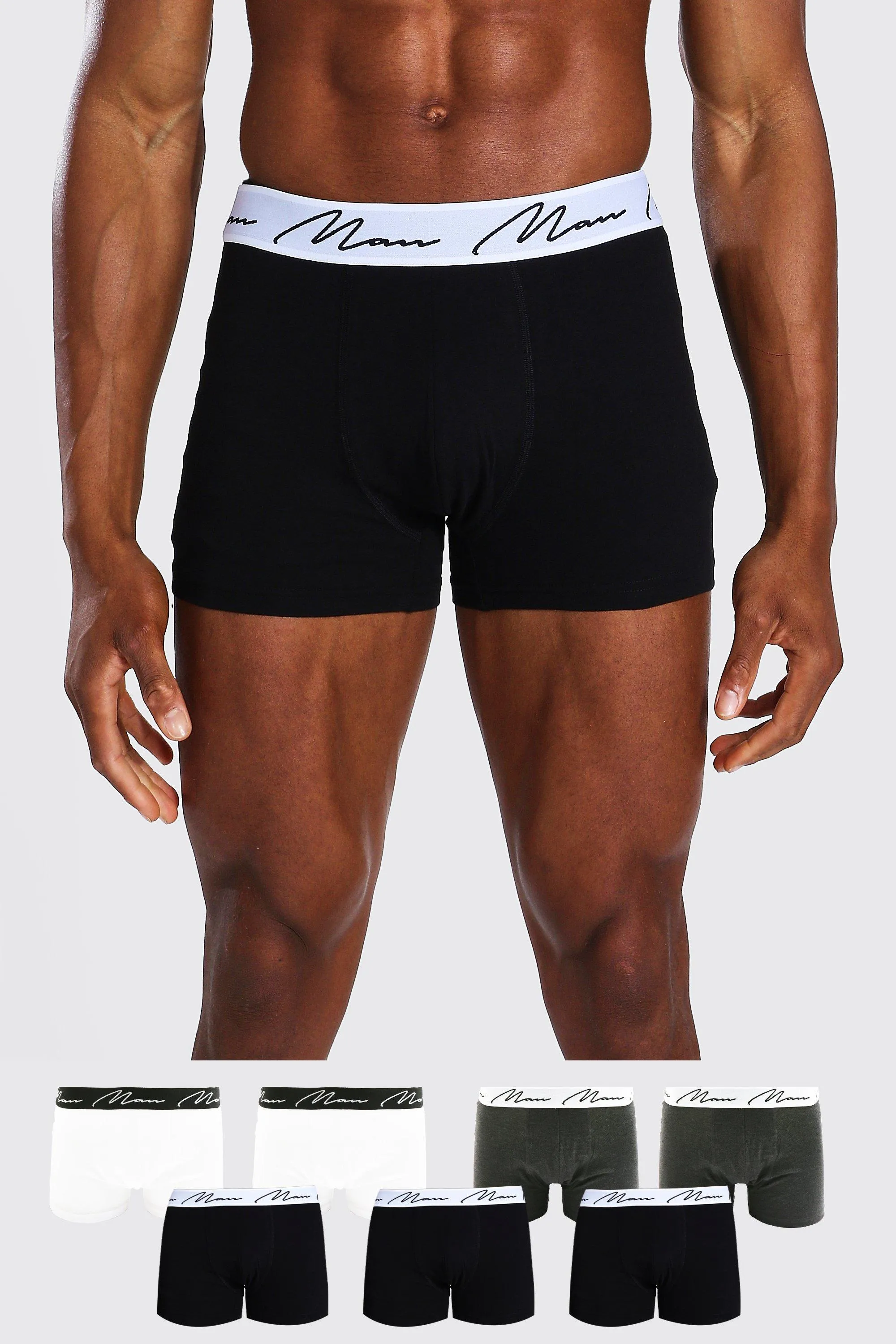 7 Pack Man Signature Mixed Colour Trunks | boohooMAN UK