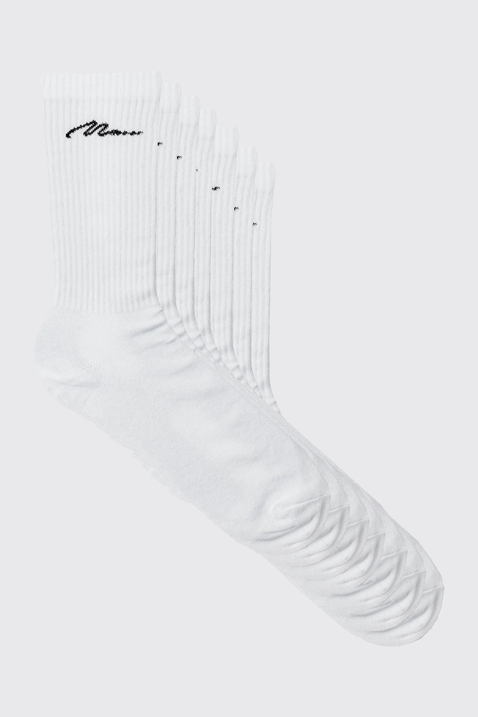 7 Pack Man Signature Sport Socks | boohooMAN UK