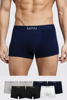 7 Pack Mixed Colour MAN Trunks | boohooMAN UK