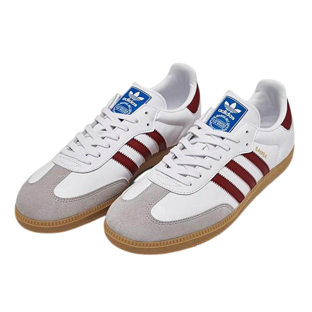 Adidas Men's Samba OG White/Collegiate Burgundy/Gum