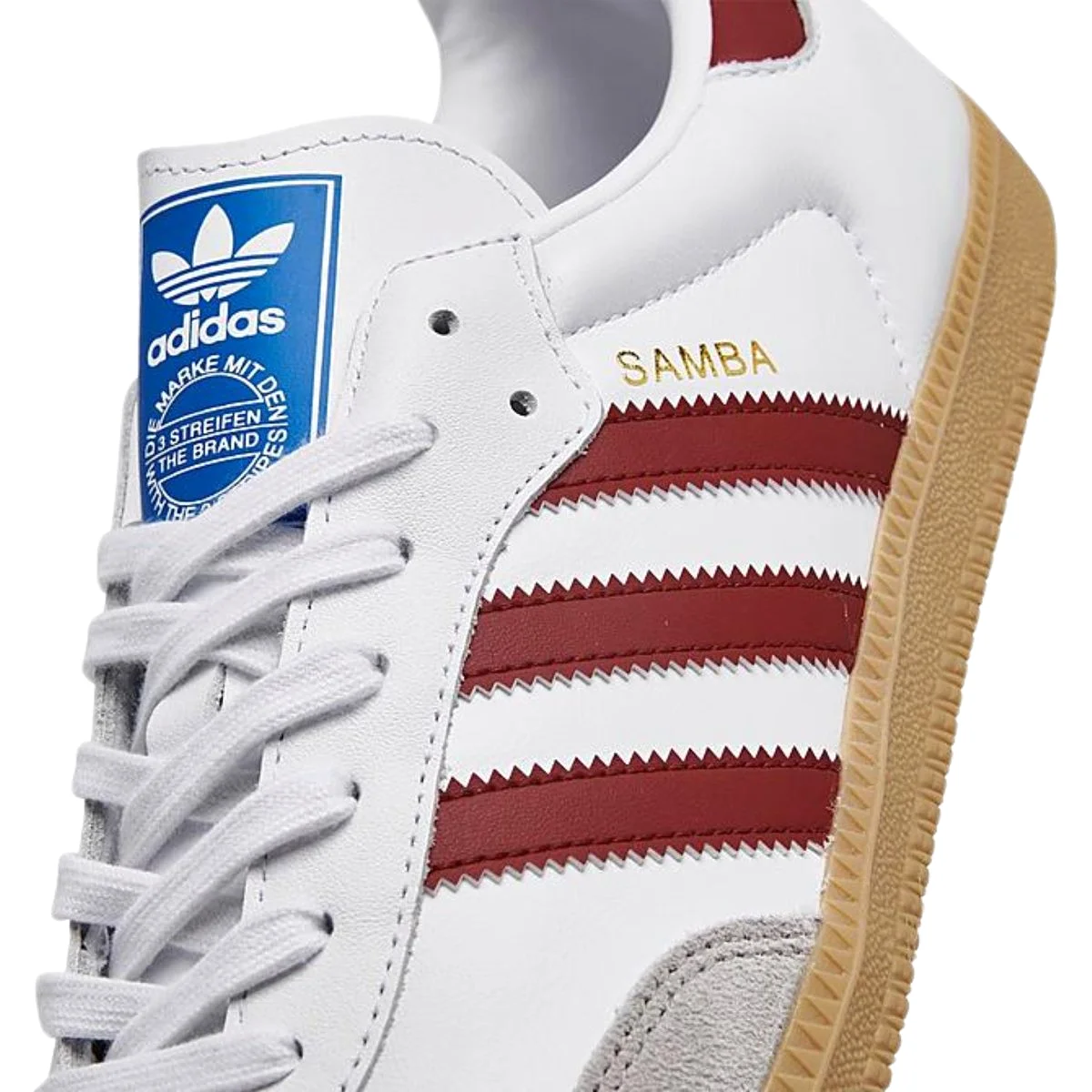 Adidas Men's Samba OG White/Collegiate Burgundy/Gum