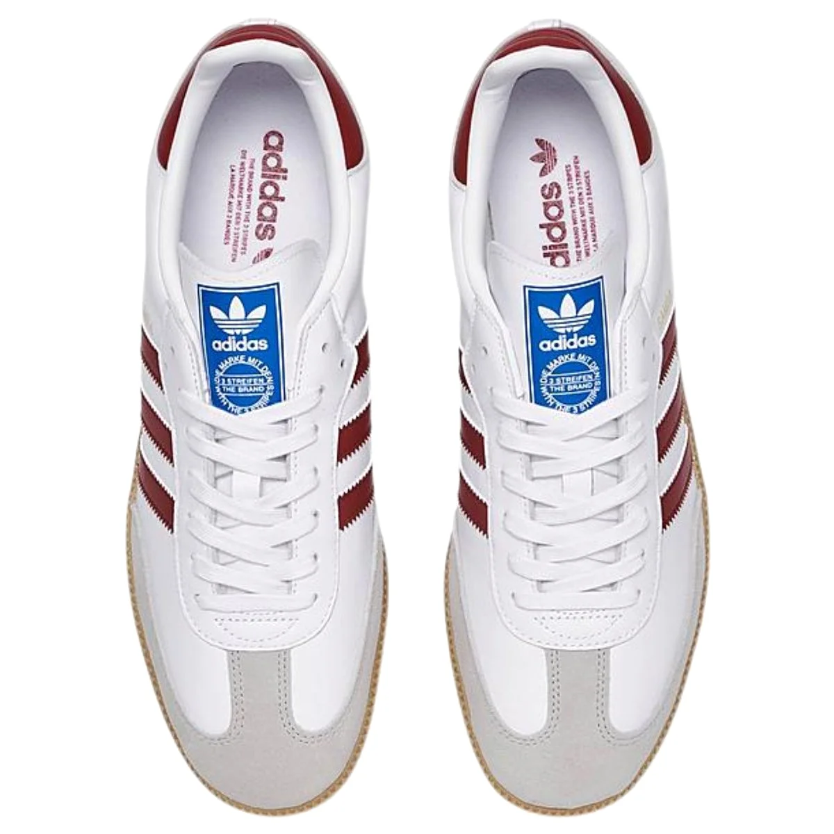 Adidas Men's Samba OG White/Collegiate Burgundy/Gum