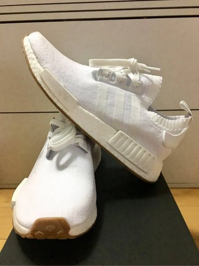 Adidas NMD R_1 Primeknit PK White Gum Pack Men Size8&9US