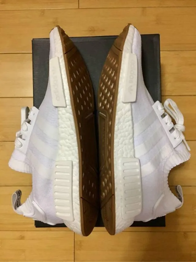 Adidas NMD R_1 Primeknit PK White Gum Pack Men Size8&9US