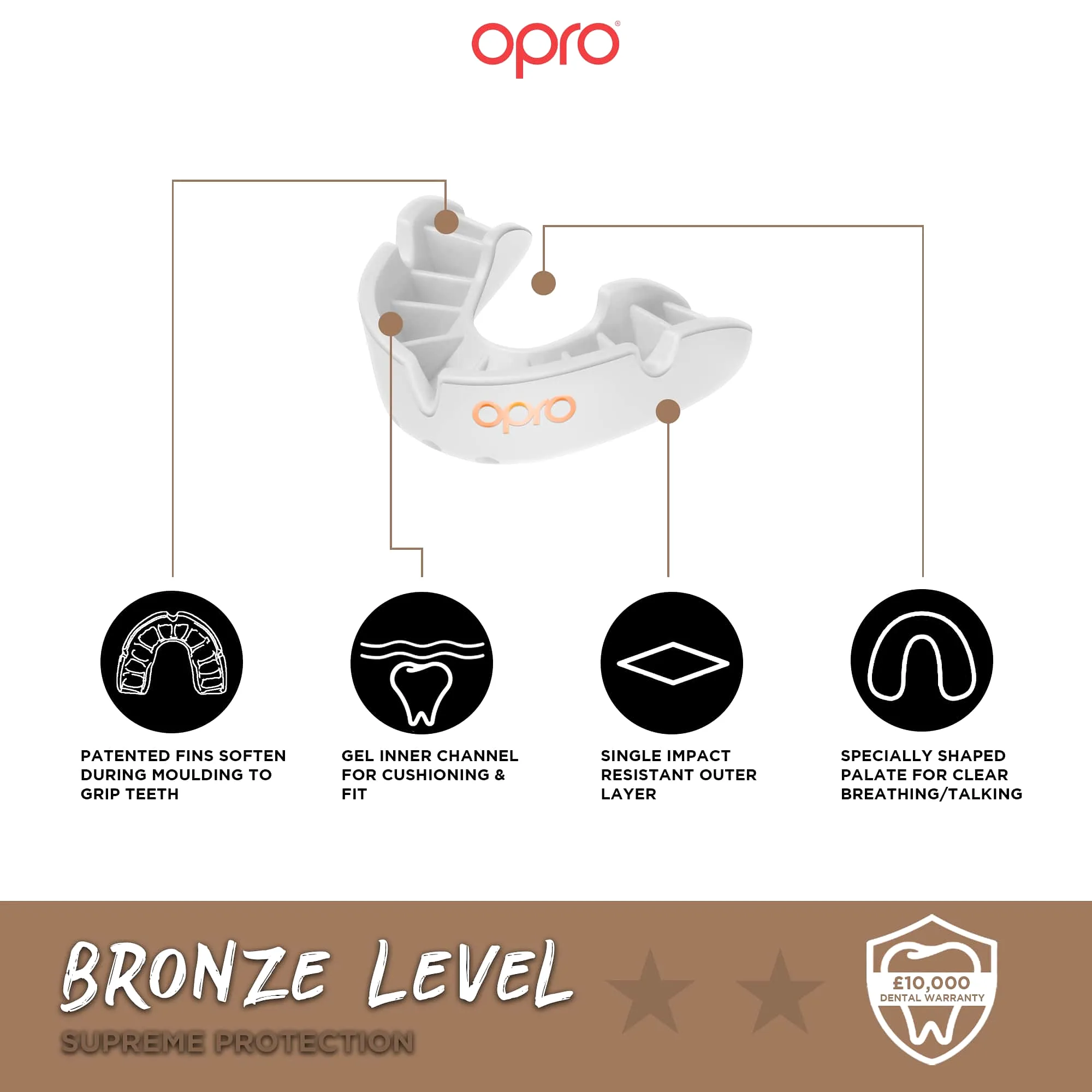 adidas OPRO Bronze Gum Shield Sports Boxing Mouth Guard