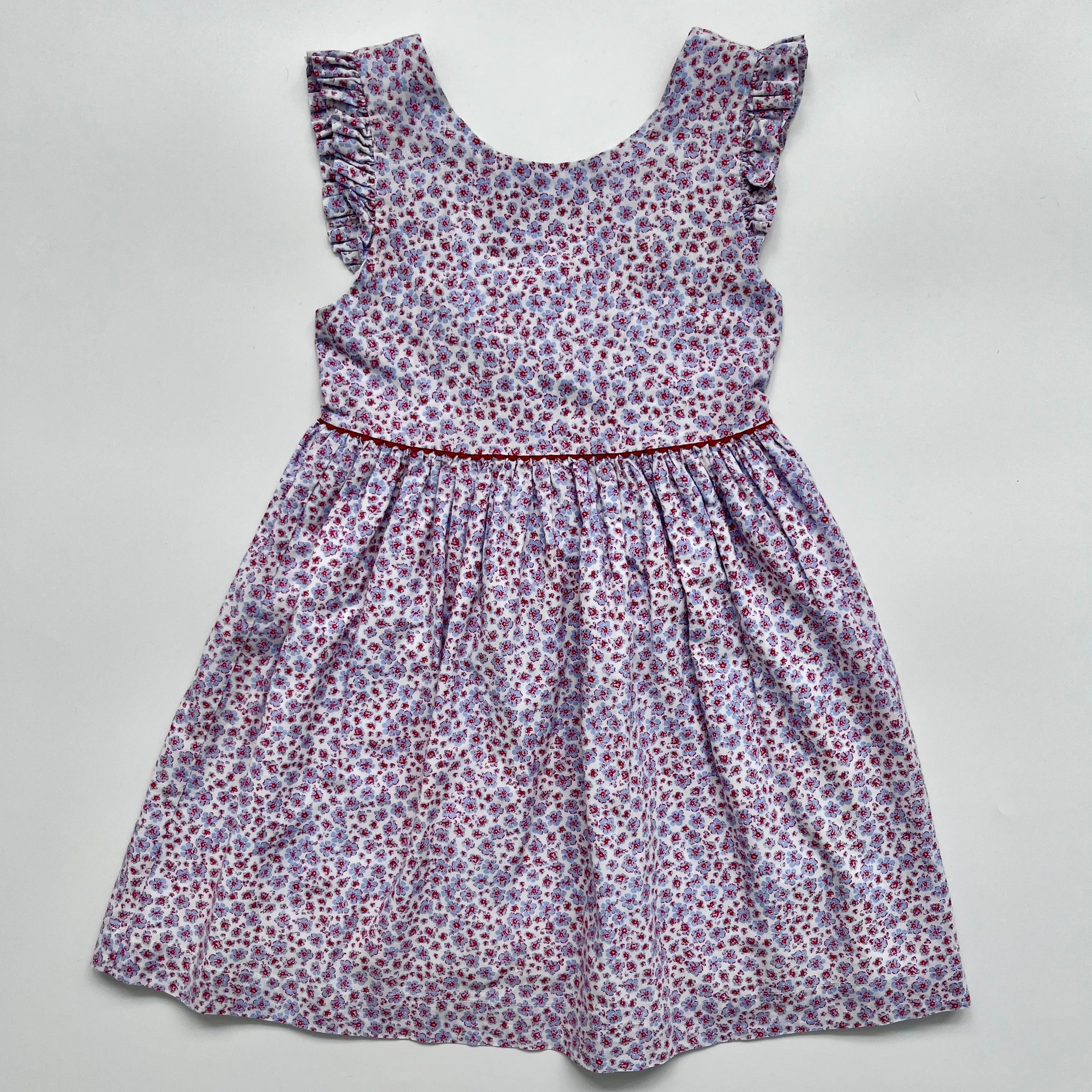 Amaia Blue and Red Summer Dress: 6 Years