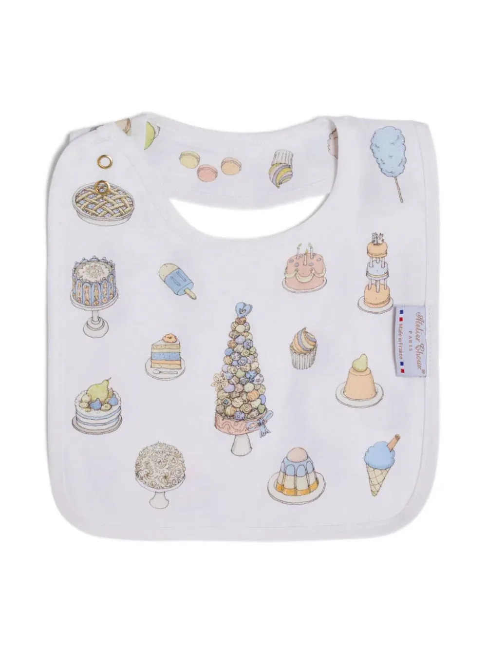 Atelier Choux Paris Bib Satin Sweetie Pie Multi