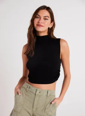 Bella Dahl Mock Neck Sweater Top - Black