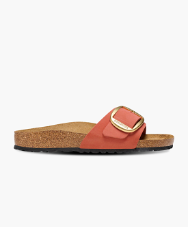 Birkenstock Madrid Big Buckle Nubuck Leather Mars Red Sandals