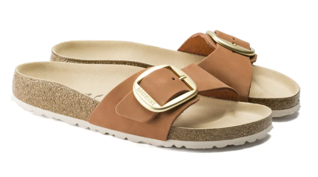 Birkenstock Womens Madrid Big Buckle- Brandy Nubuck