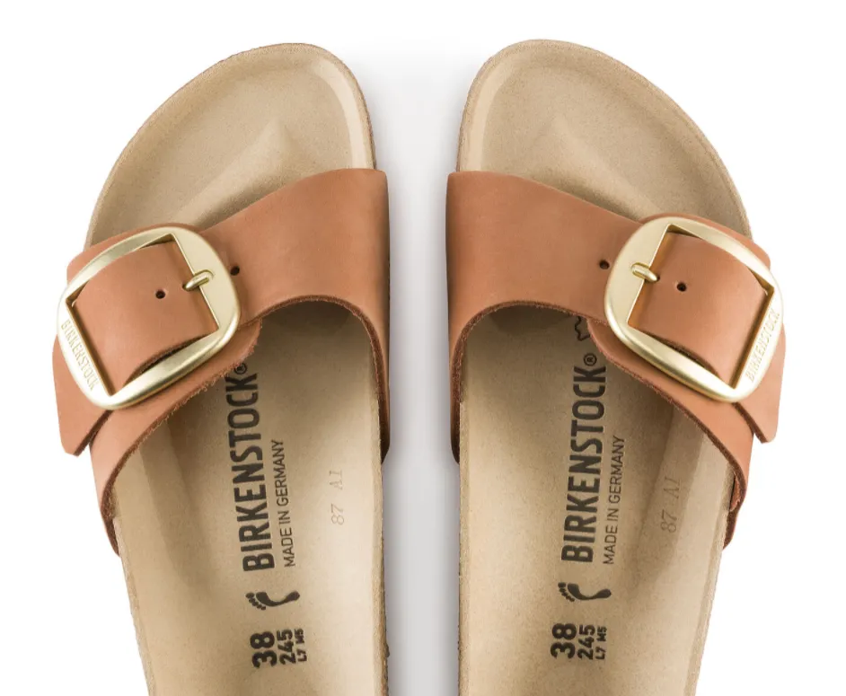 Birkenstock Womens Madrid Big Buckle- Brandy Nubuck