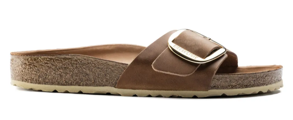 Birkenstock Womens Madrid Big Buckle- Oiled Cognac