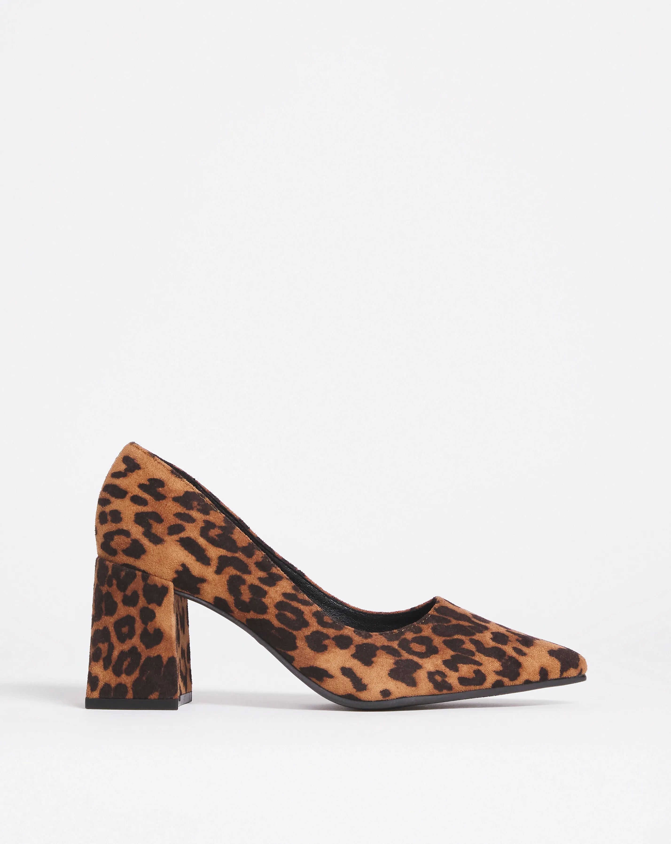 Block Heeled Court Shoe EEE Fit | Simply Be