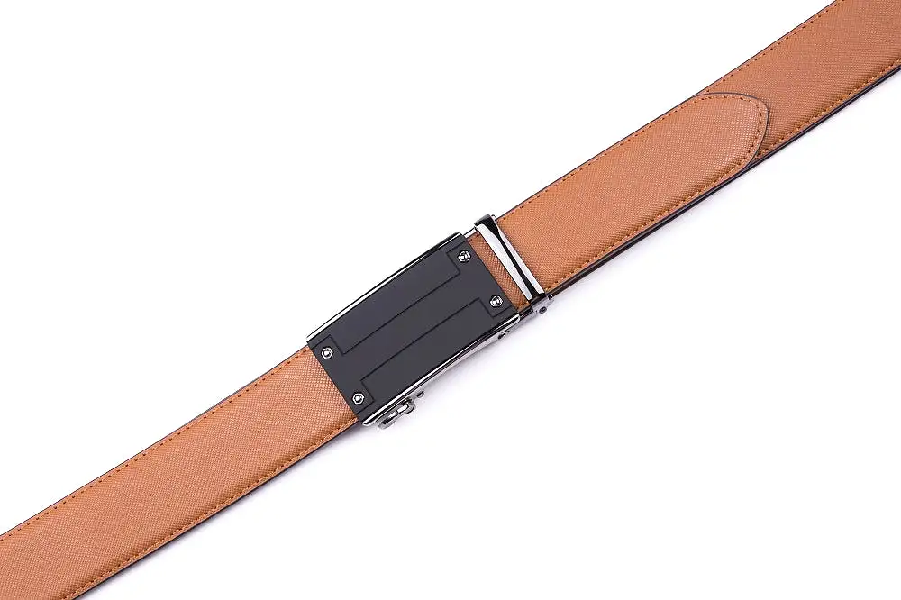 Braveman Men's Automatic Ratchet Buckle Leather Dress Belt