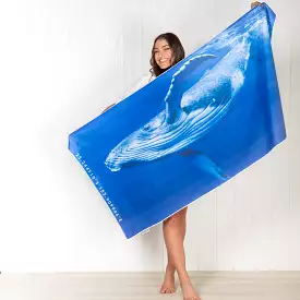 Destination Towels Whale Wave Summer Sand Free Beach Towel