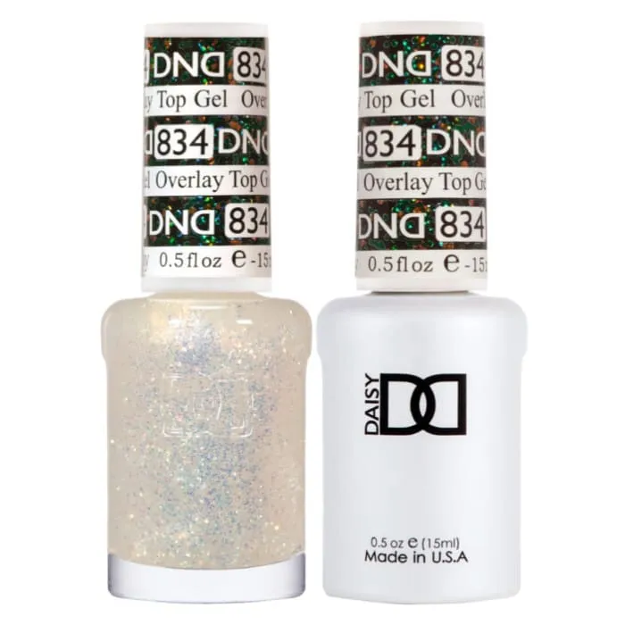 DND Duo Matching Color - OVERLAY GLITTER TOP GELS Collection - 834