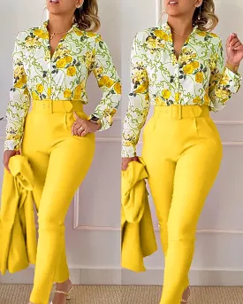 Fashion Print Two Piece Set Women 2XL B-95678