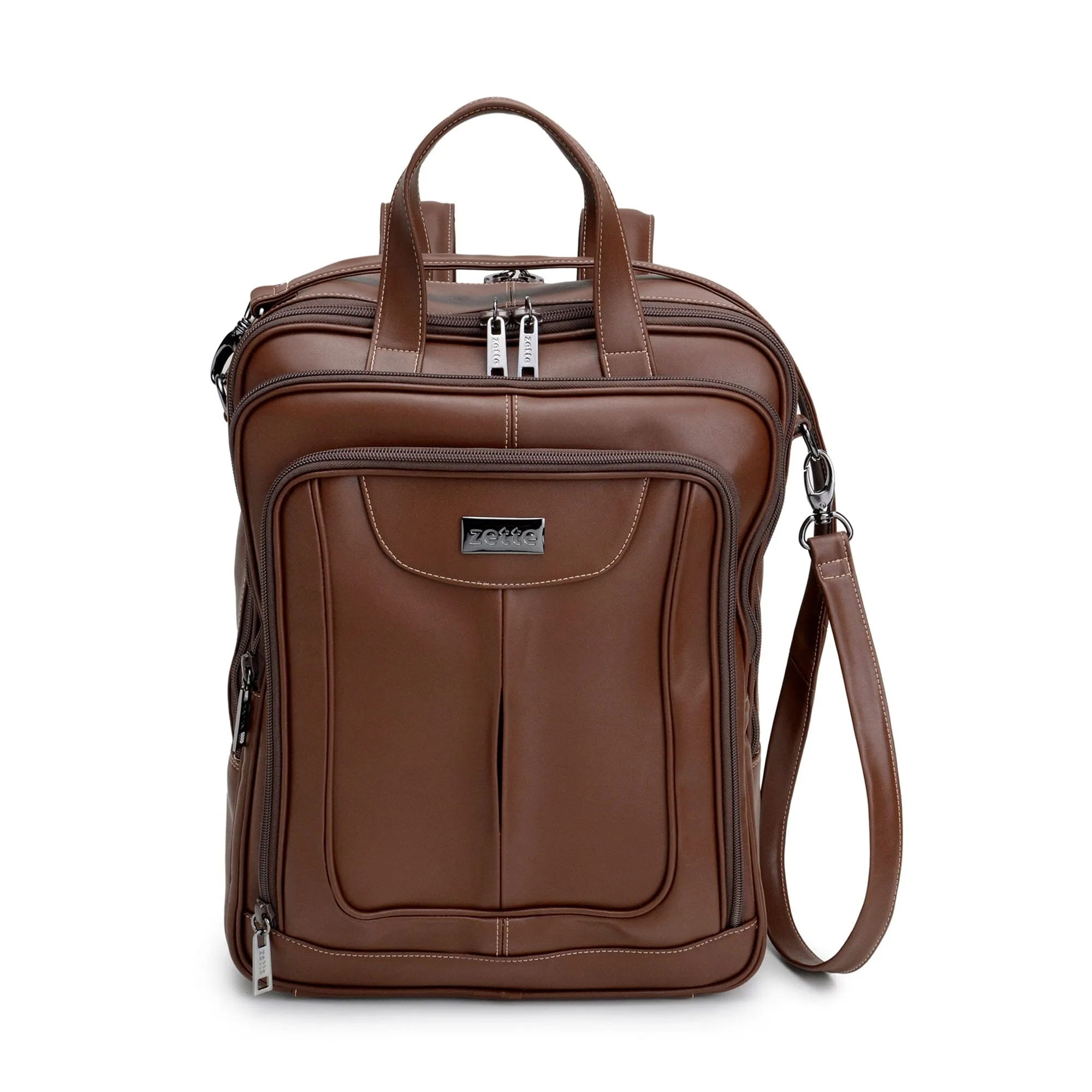 'Fitzroy' unisex backpack by Zette - cognac