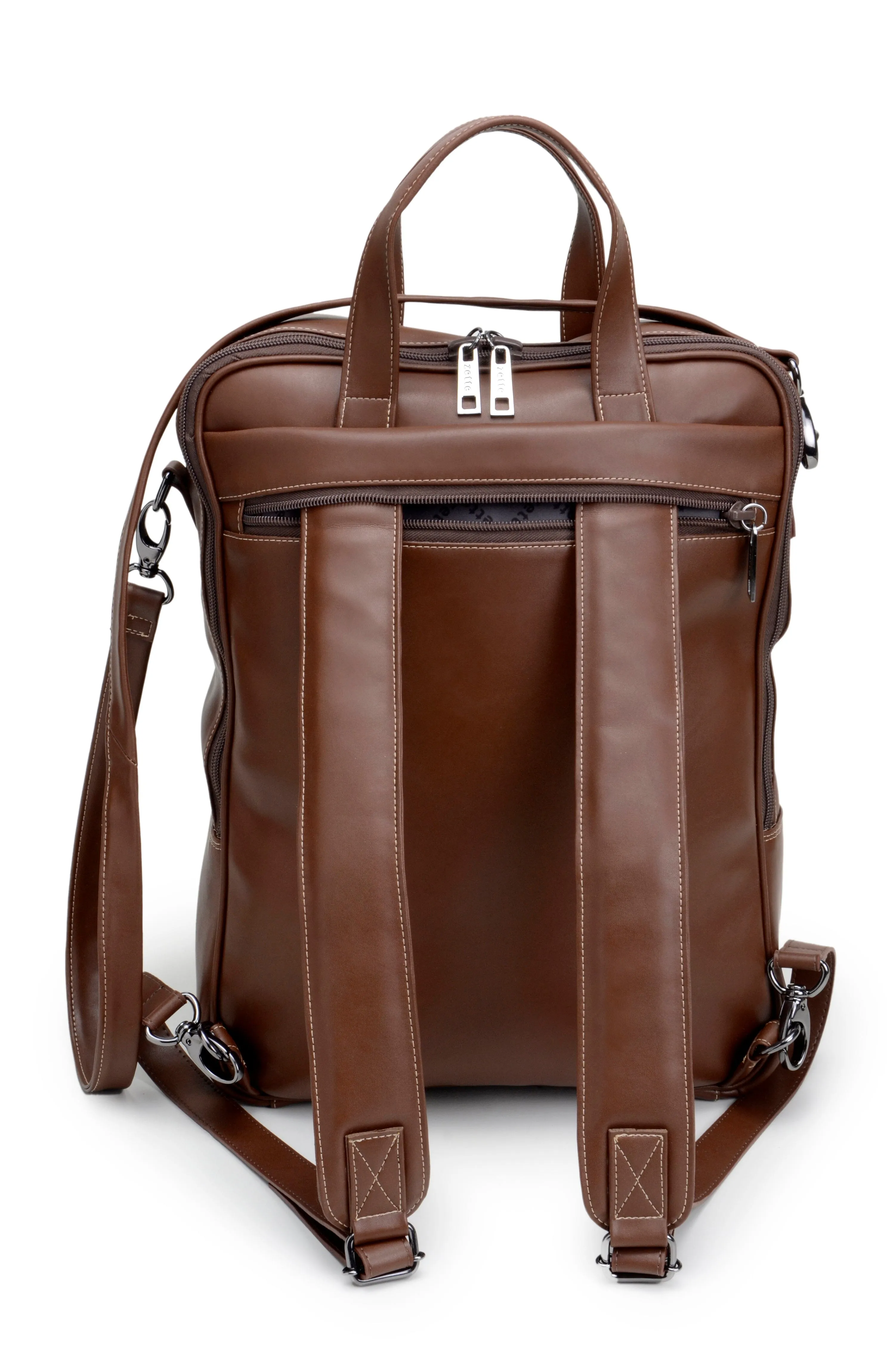 'Fitzroy' unisex backpack by Zette - cognac