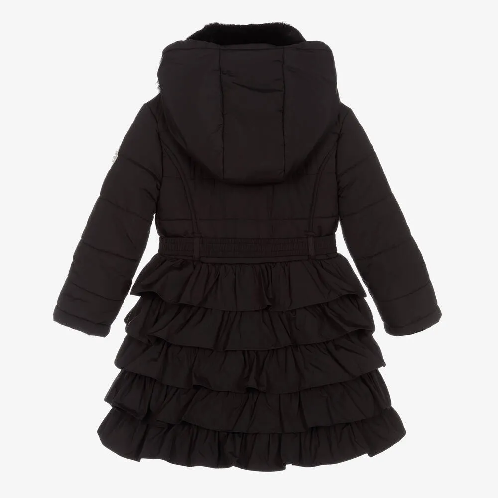 Girls Black Puffer Coat