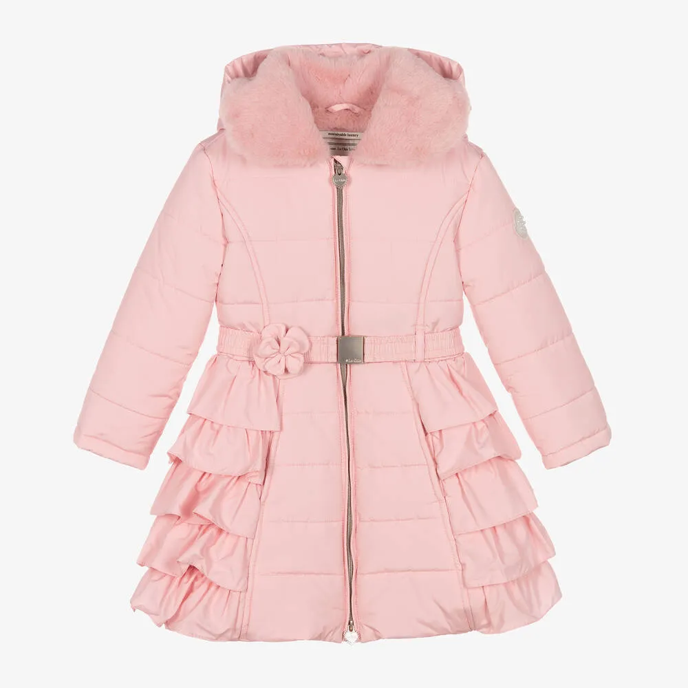 Girls Pink Puffer Coat