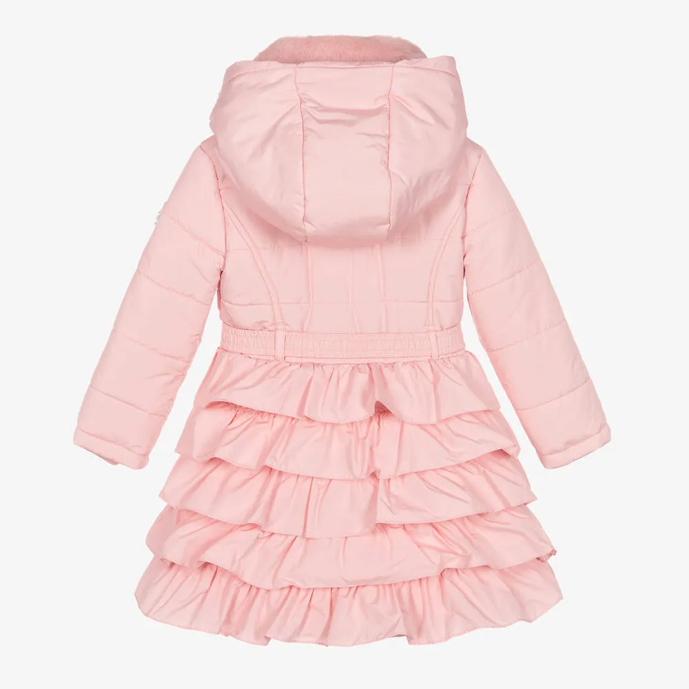 Girls Pink Puffer Coat