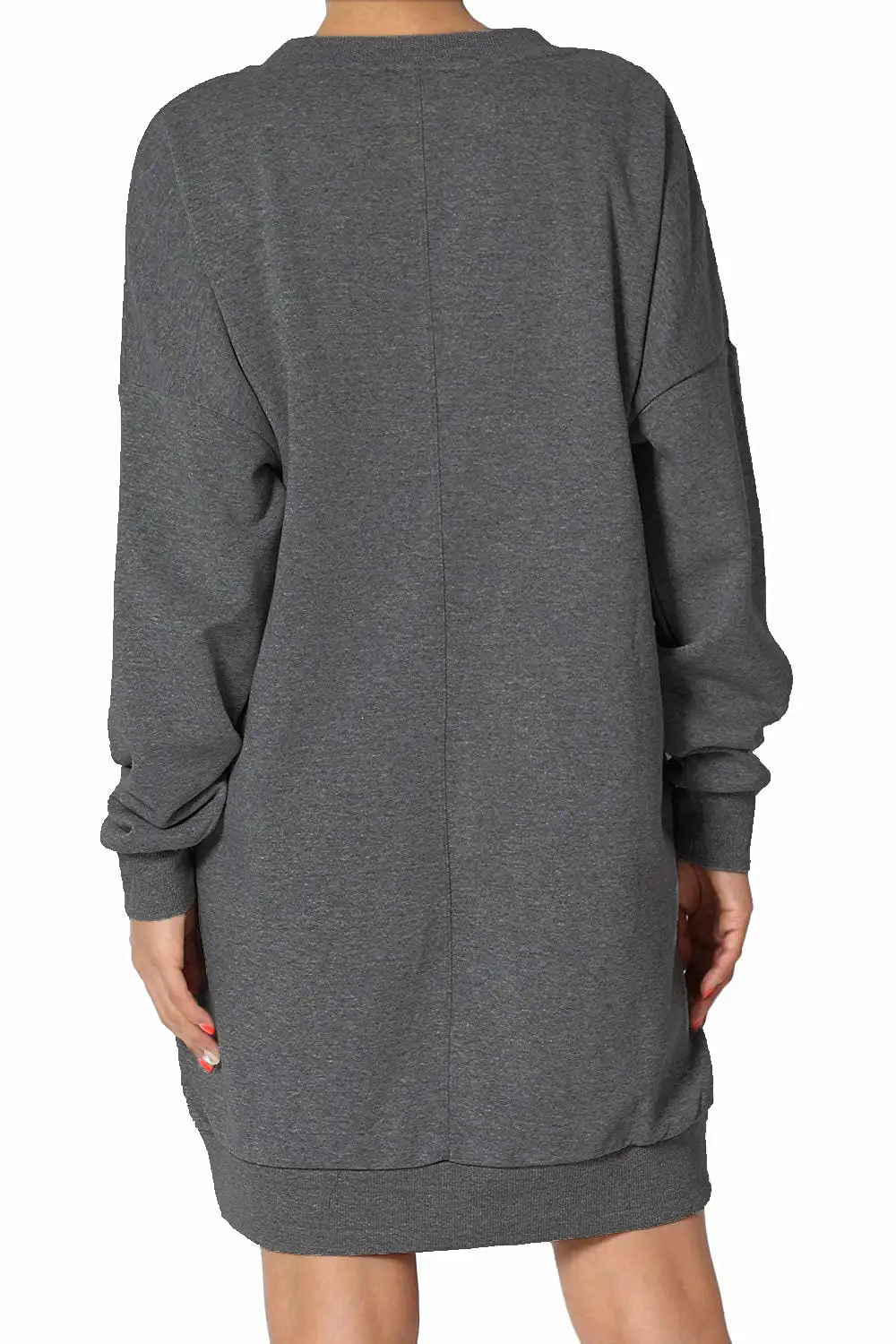 Haute Edition Women's Oversized Pullover Sweatshirt Dress