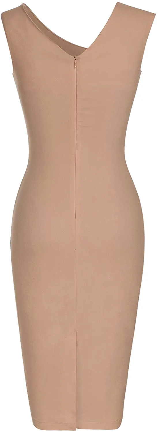 Haute Edition Women's Ruched Shoulder Bodycon Sheath Dress