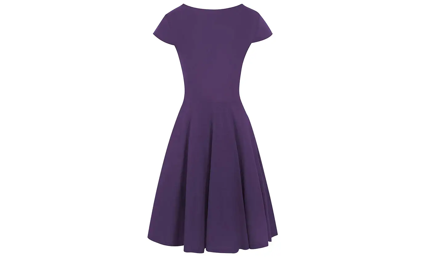 Haute Edition Women's Solid V-Neck Skater Dress