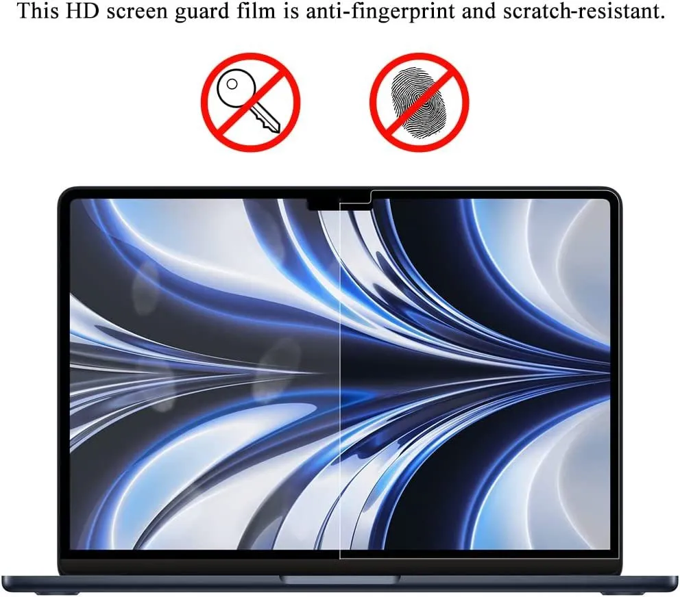 HD Clear Screen Protector for MacBook Air 13.6, M3 (2024)/ M2 (2023-2022)