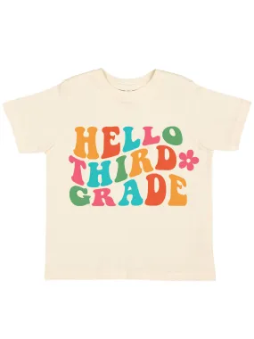 Hello Grade Retro Style + Flowers Kids Shirt