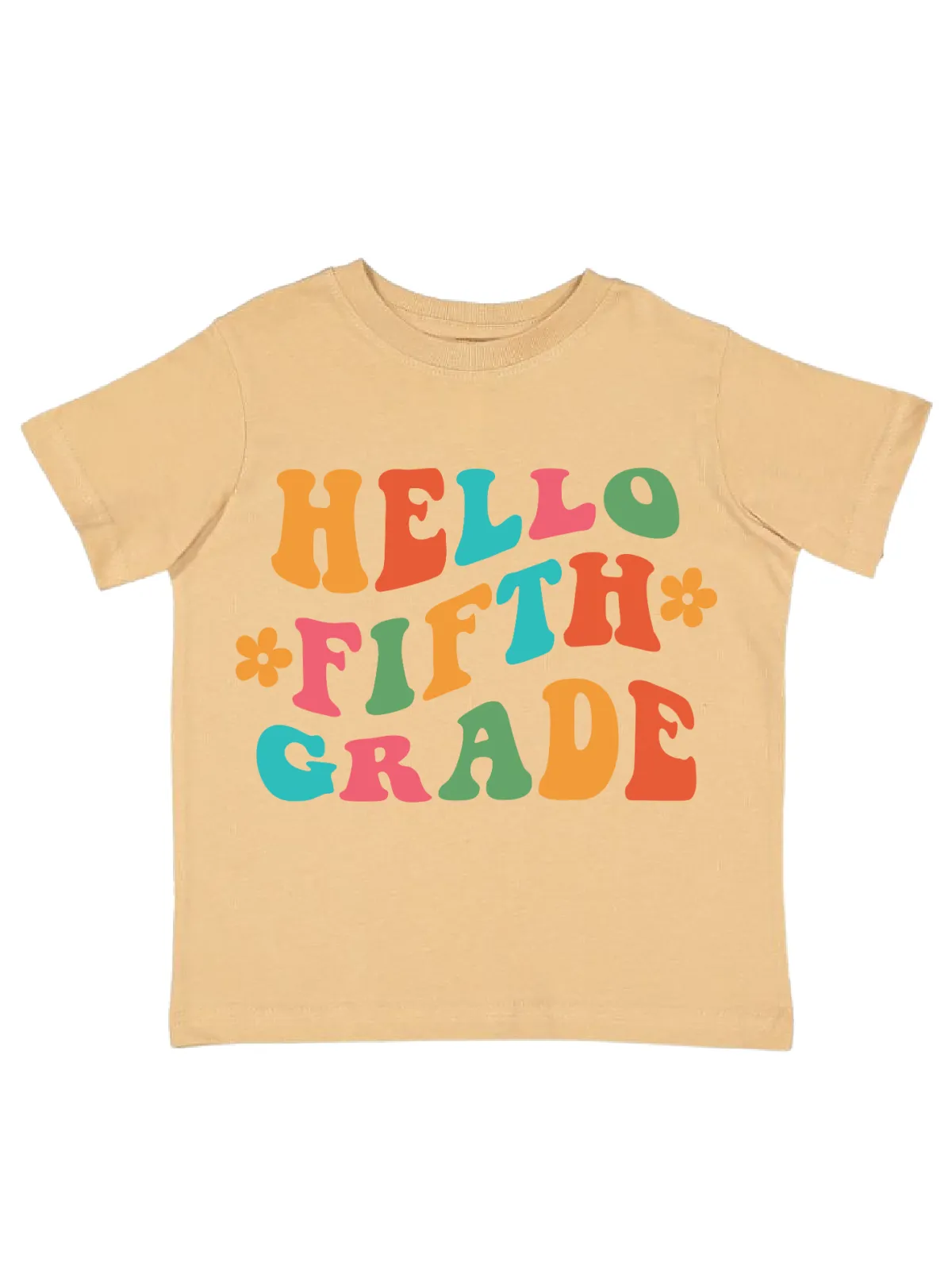 Hello Grade Retro Style + Flowers Kids Shirt