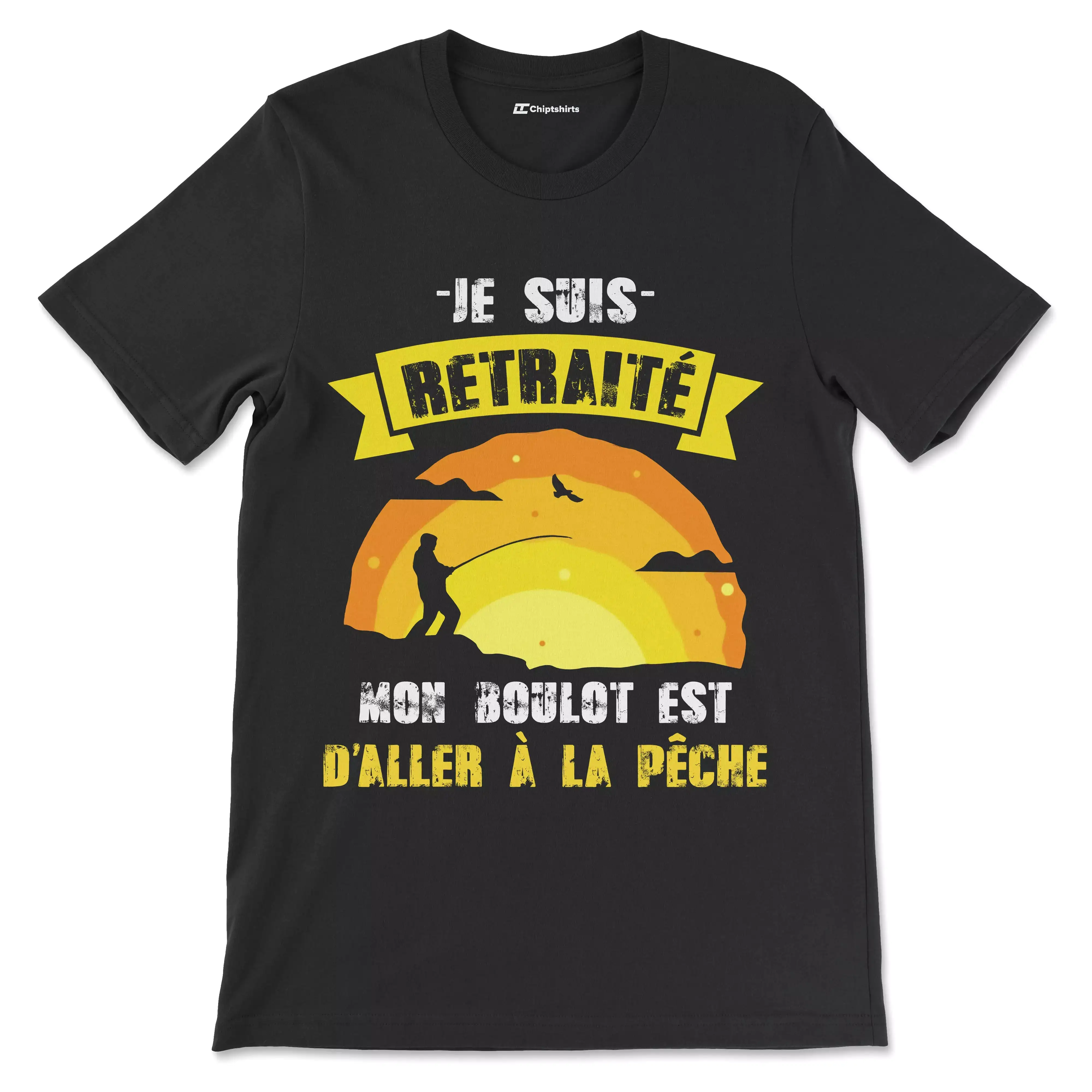 Homme Je Suis Retraité, Cadeau Pêche Retraite, T-shirt Pêcheur