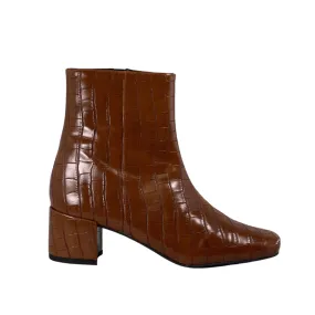 'Jacqui' vegan ankle boot by Zette Shoes - brown croc