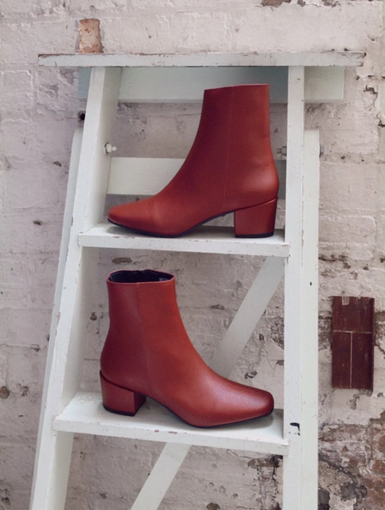 'Jacqui' vegan-leather ankle boot by Zette Shoes - burgundy