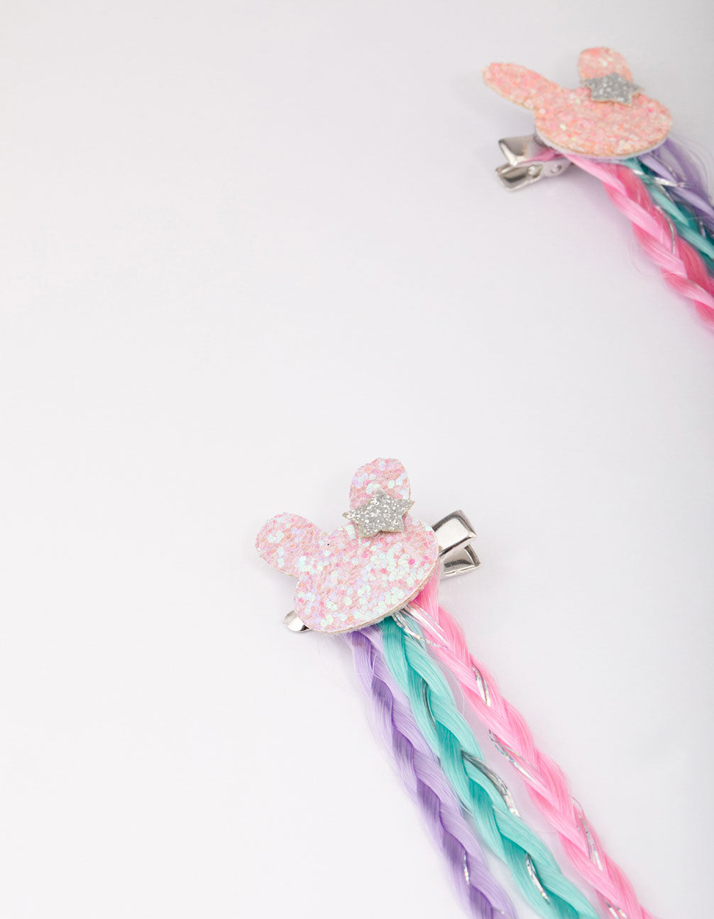 Kids Pastel Braided Bunny Hair Extension Clip