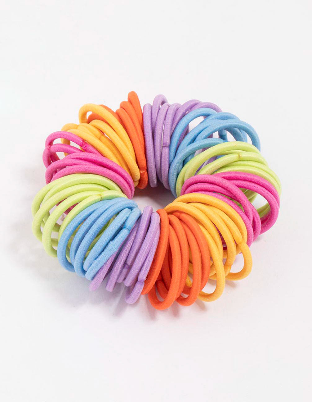 Kids Rainbow Donught Hair Elastic Pack