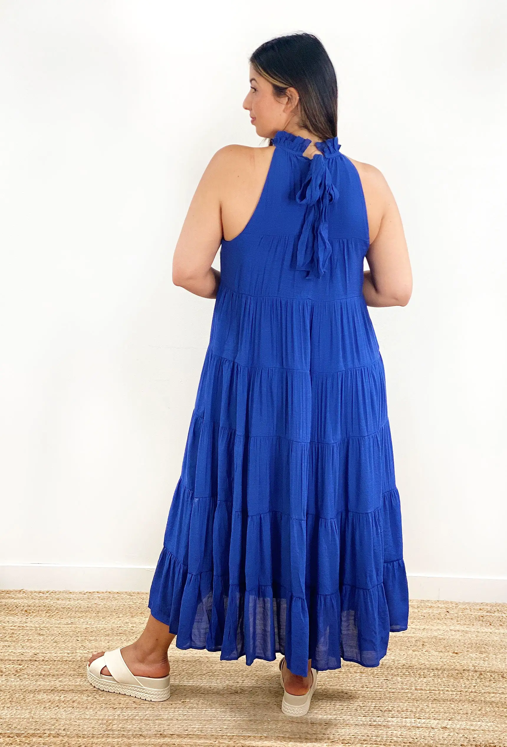 Lisbeth Navy Tiered Maxi Dress