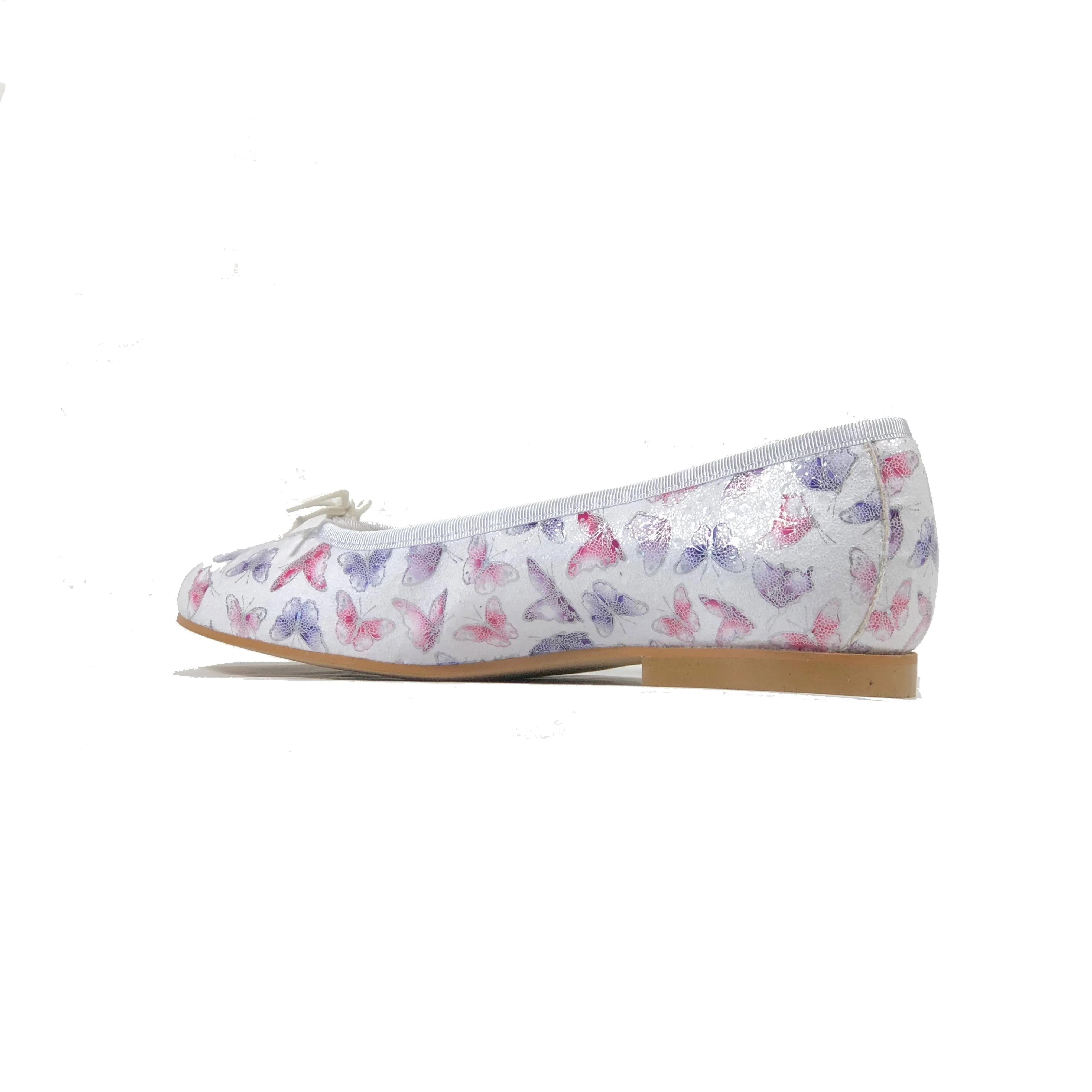 'Madi' vegan textile ballet flat by Zette Shoes - white