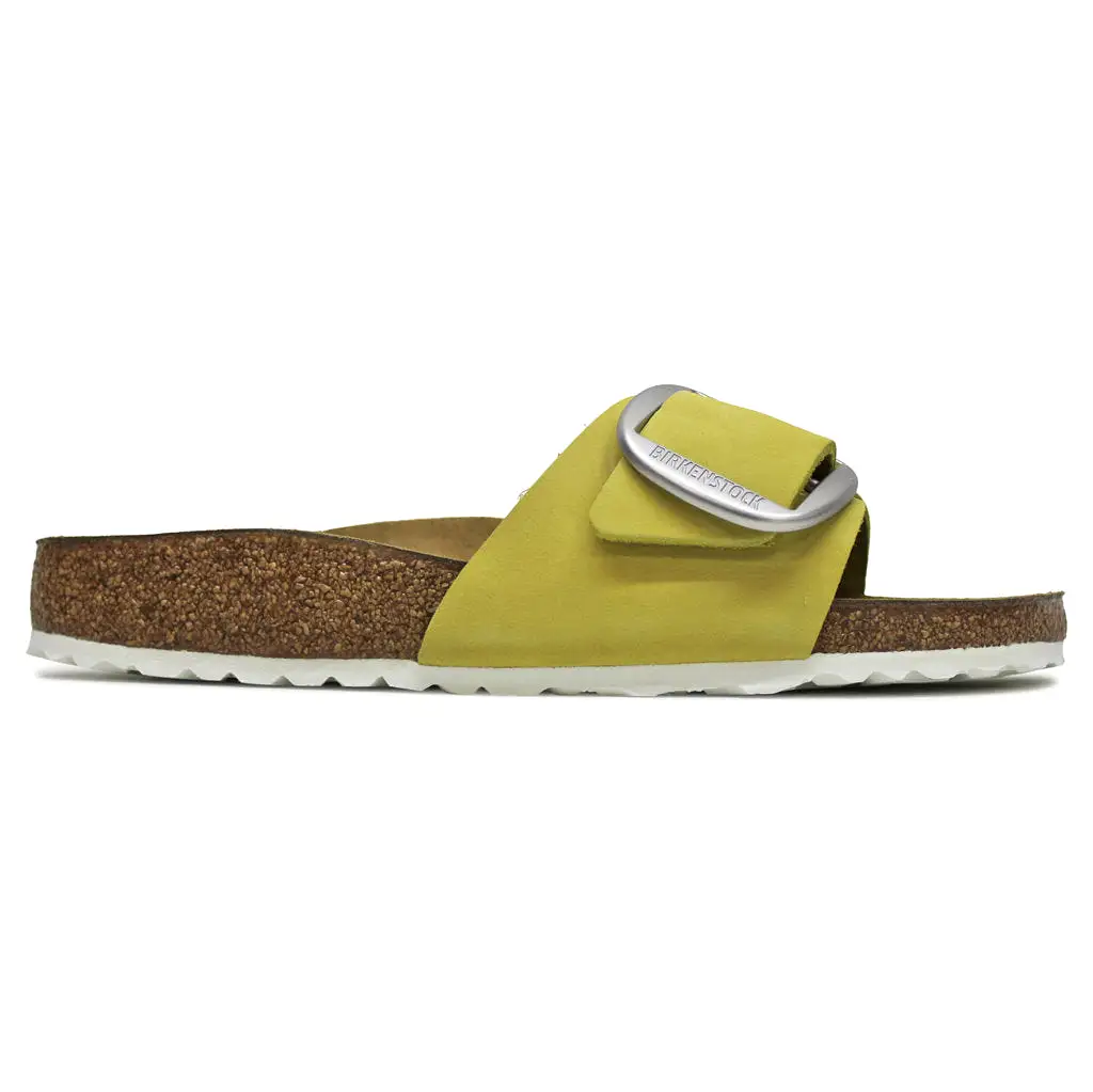 Madrid Big Buckle Nubuck Leather Unisex Slides Sandals