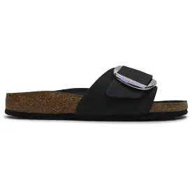 Madrid Big Buckle Oiled Leather Unisex Slides Sandals