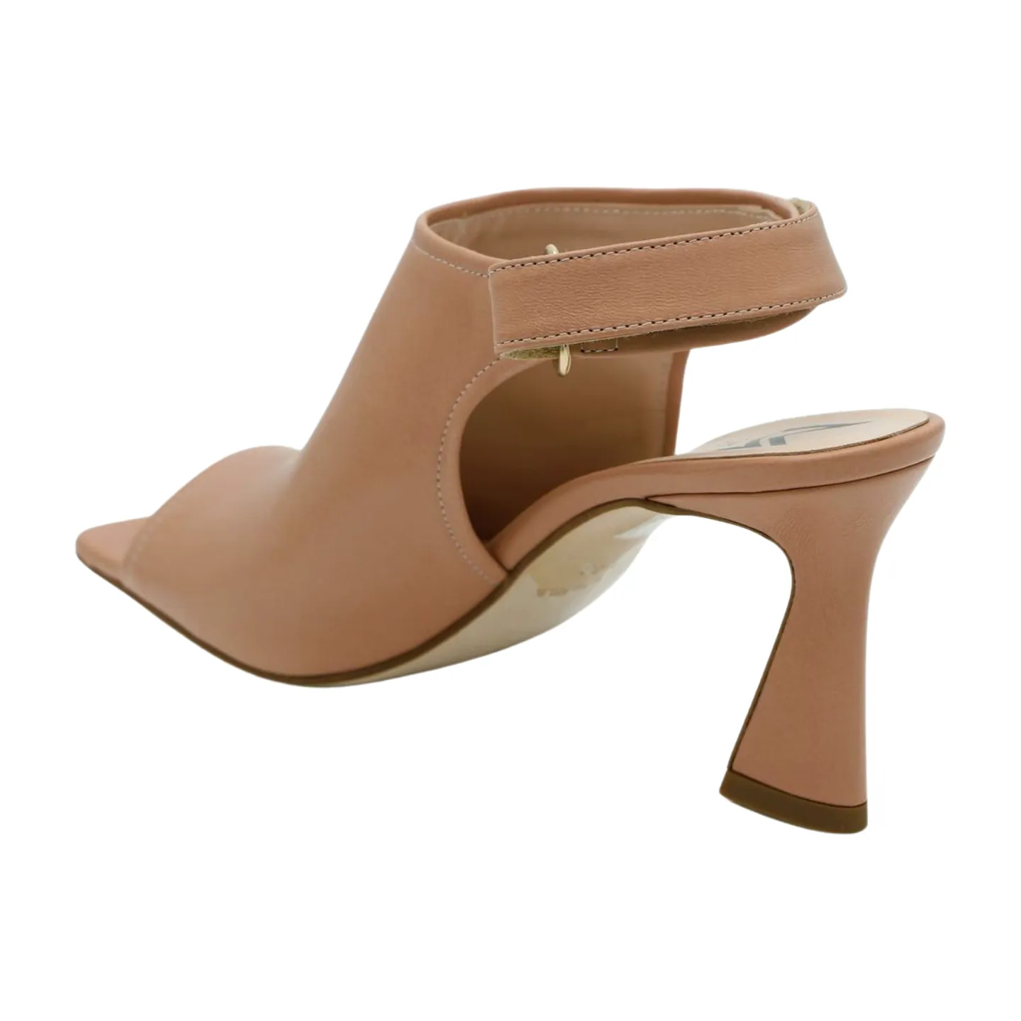 MARIAN Nude Leather High Heel Peep Toe Sandal