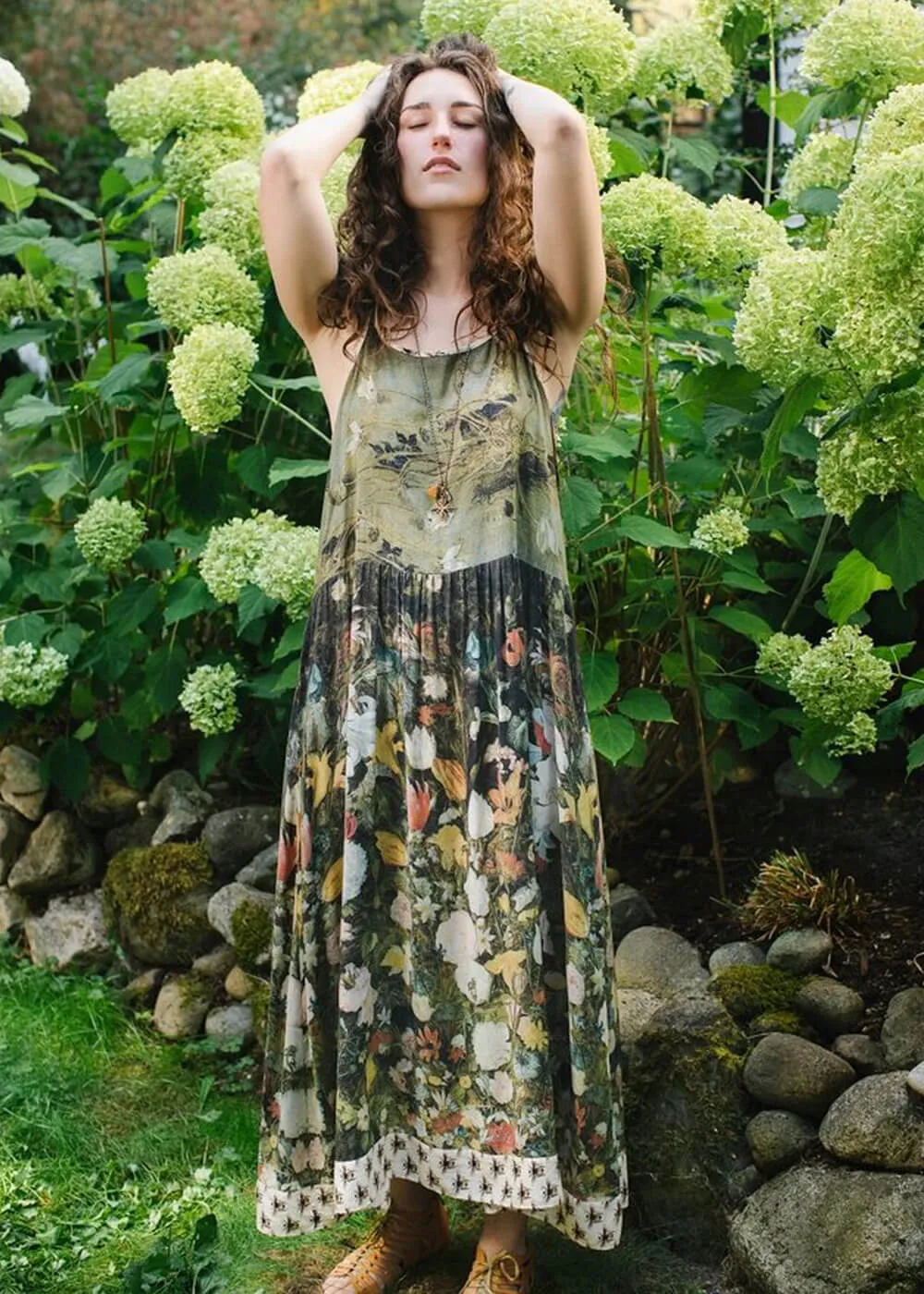 Market Of Stars I Dream In Flowers Bohéme Maxi Dress Green