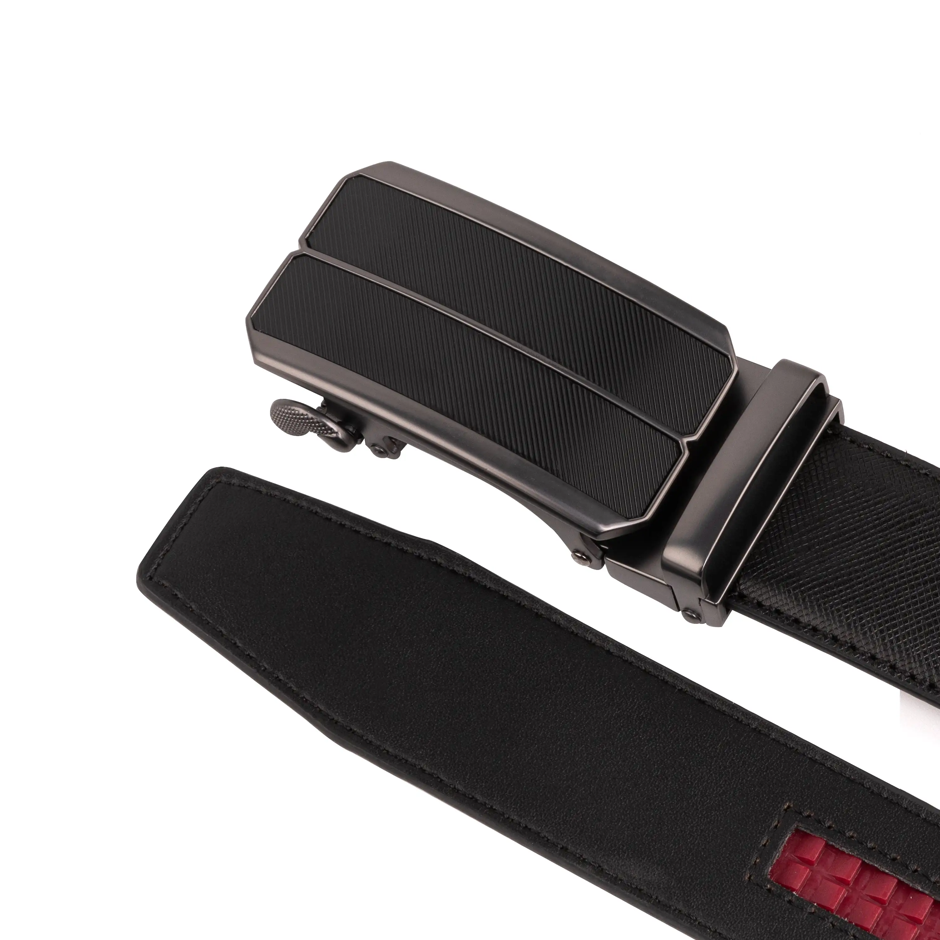 Men's Ratchet Dress Belt with Click Sliding Buckle