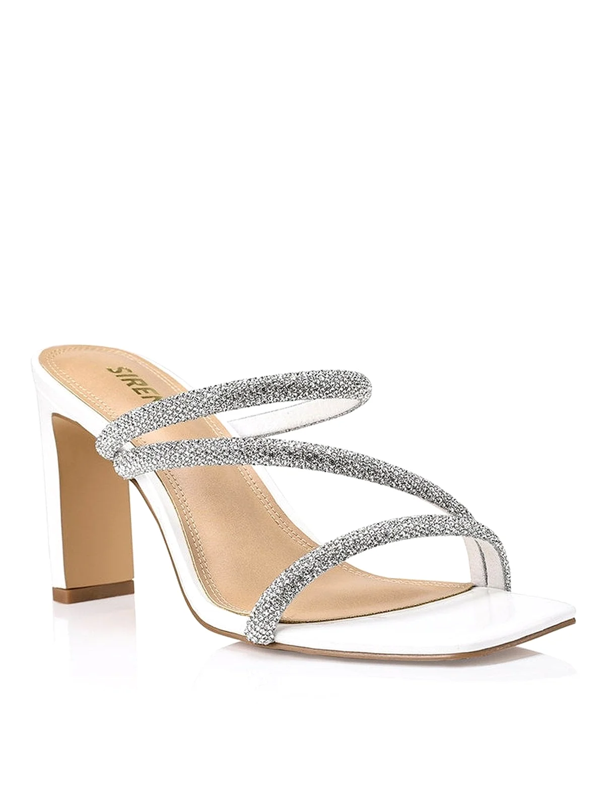 Miss Chicago Heeled  Sandals - White Leather