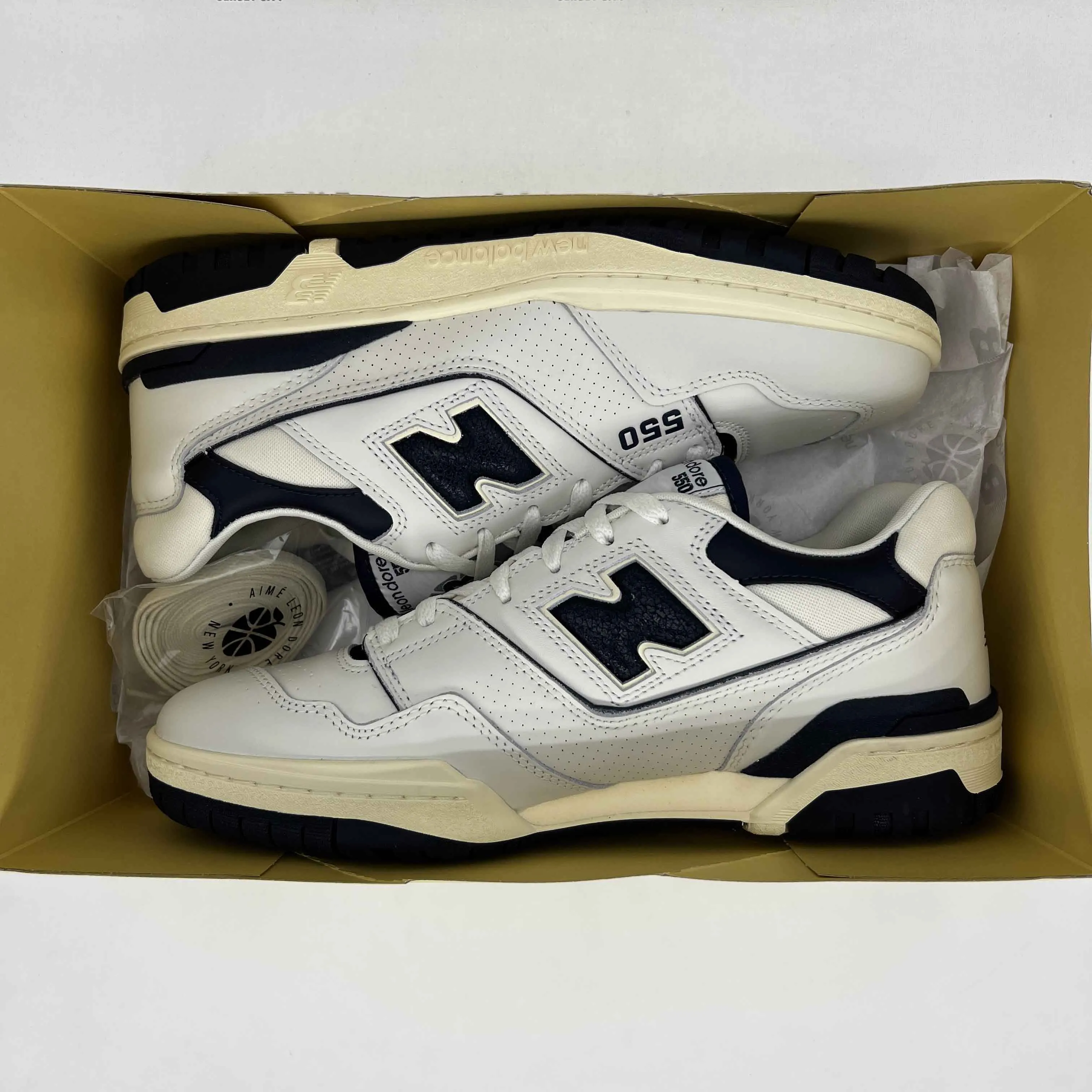 New Balance 550 White Navy 2020 New Size 7