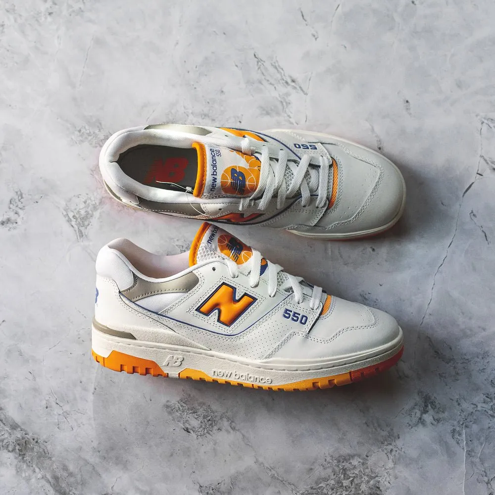 New Balance 550 White Vibrant Orange