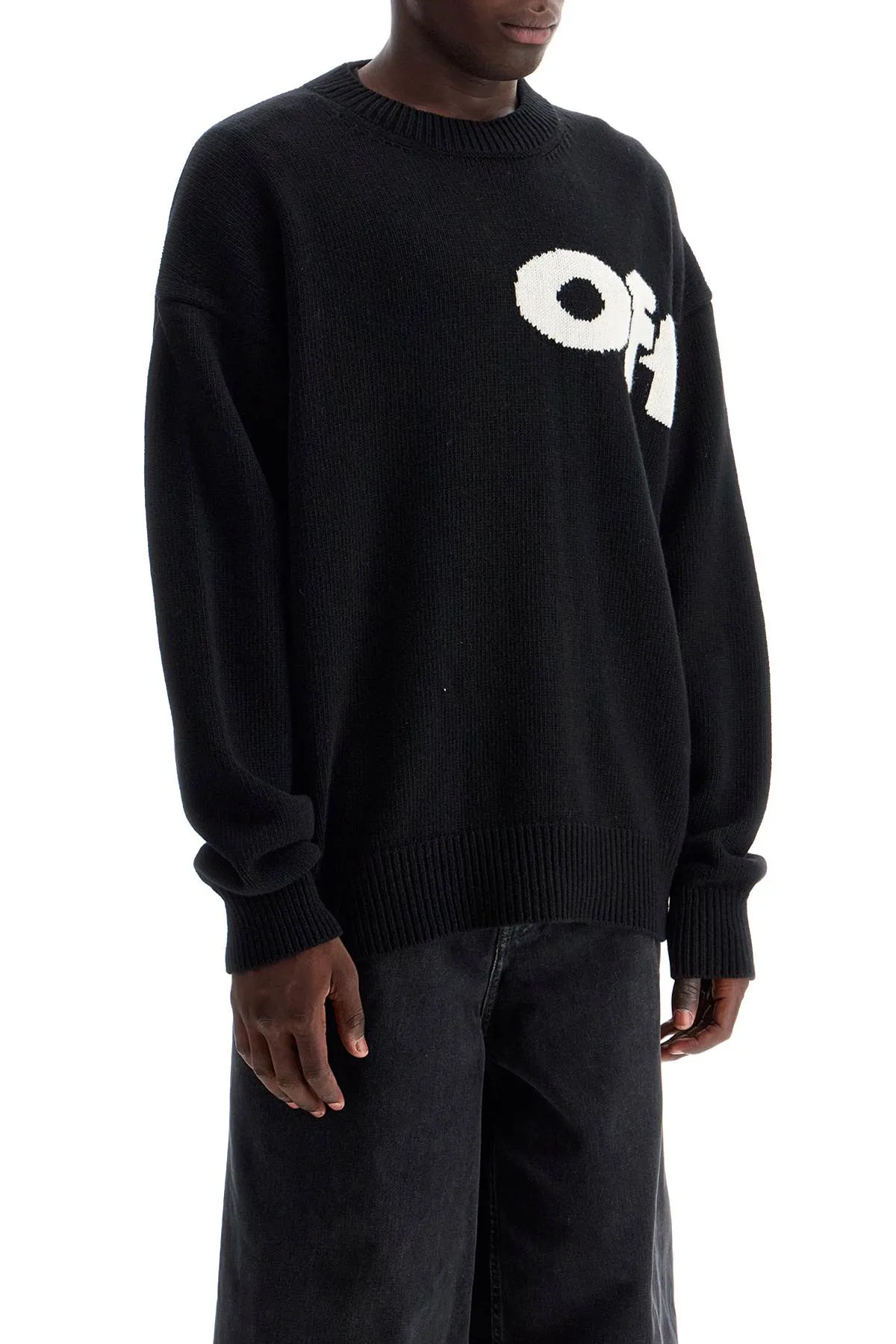 Off White oversized Sweater   Black