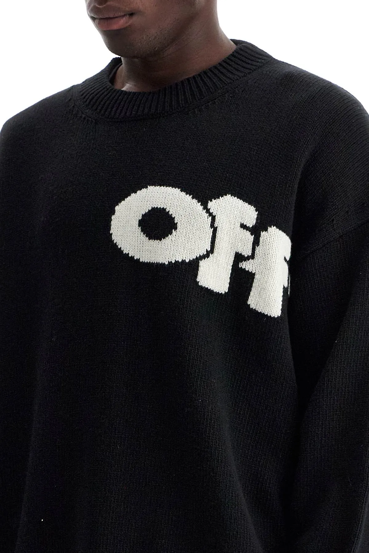 Off White oversized Sweater   Black