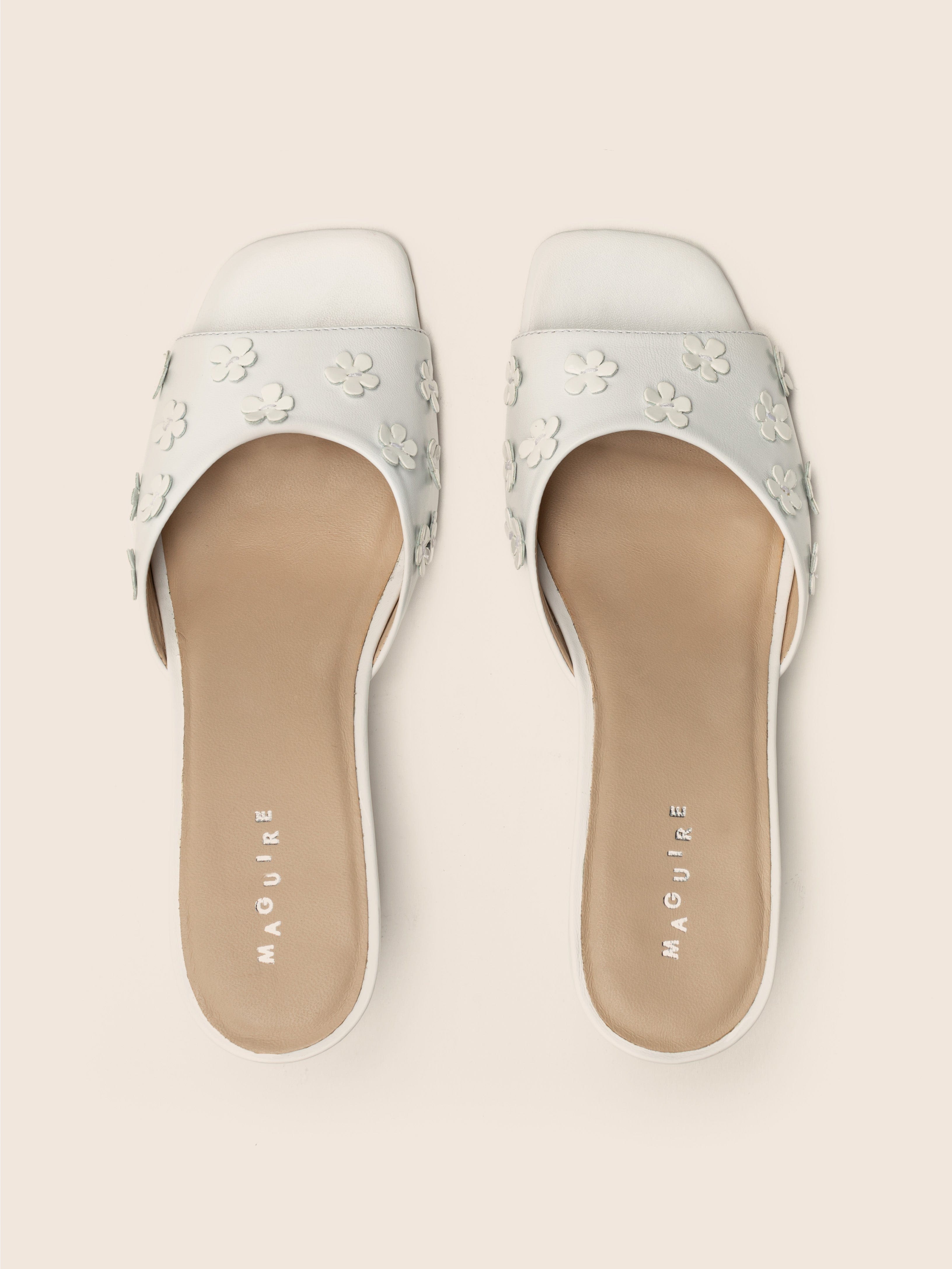 Olinda White Heel